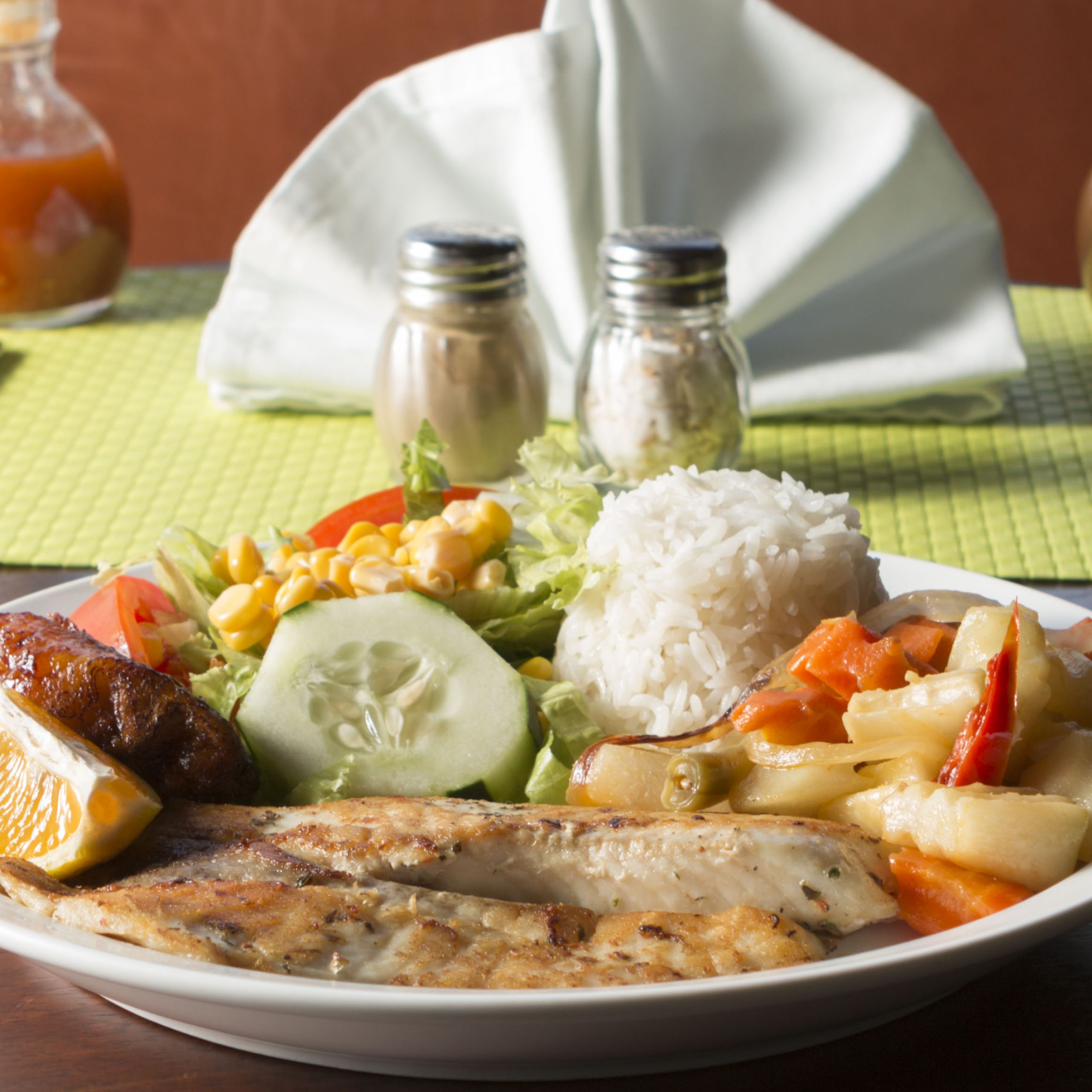 image, casado lunch, traditional food from costa rica